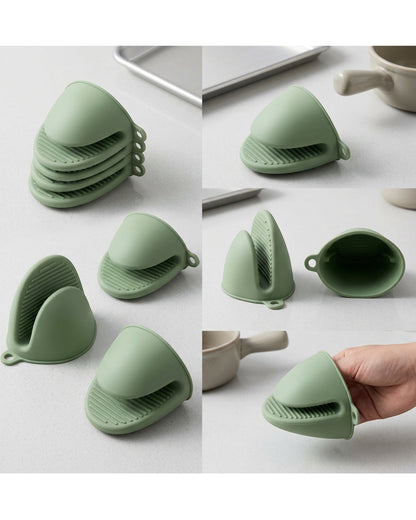 Evenor Mini Silicone Pinch Mitts Sage 4 Pack