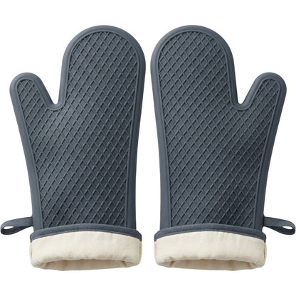 Evenor Silicone Grip Oven Mitts Slate 13 in Pair